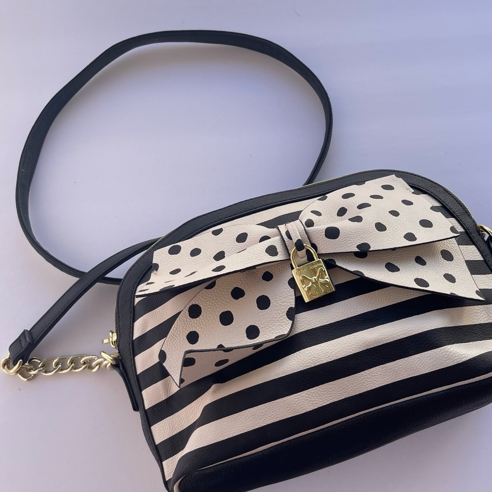 Polka Dot and Stripe Crossbody Bag